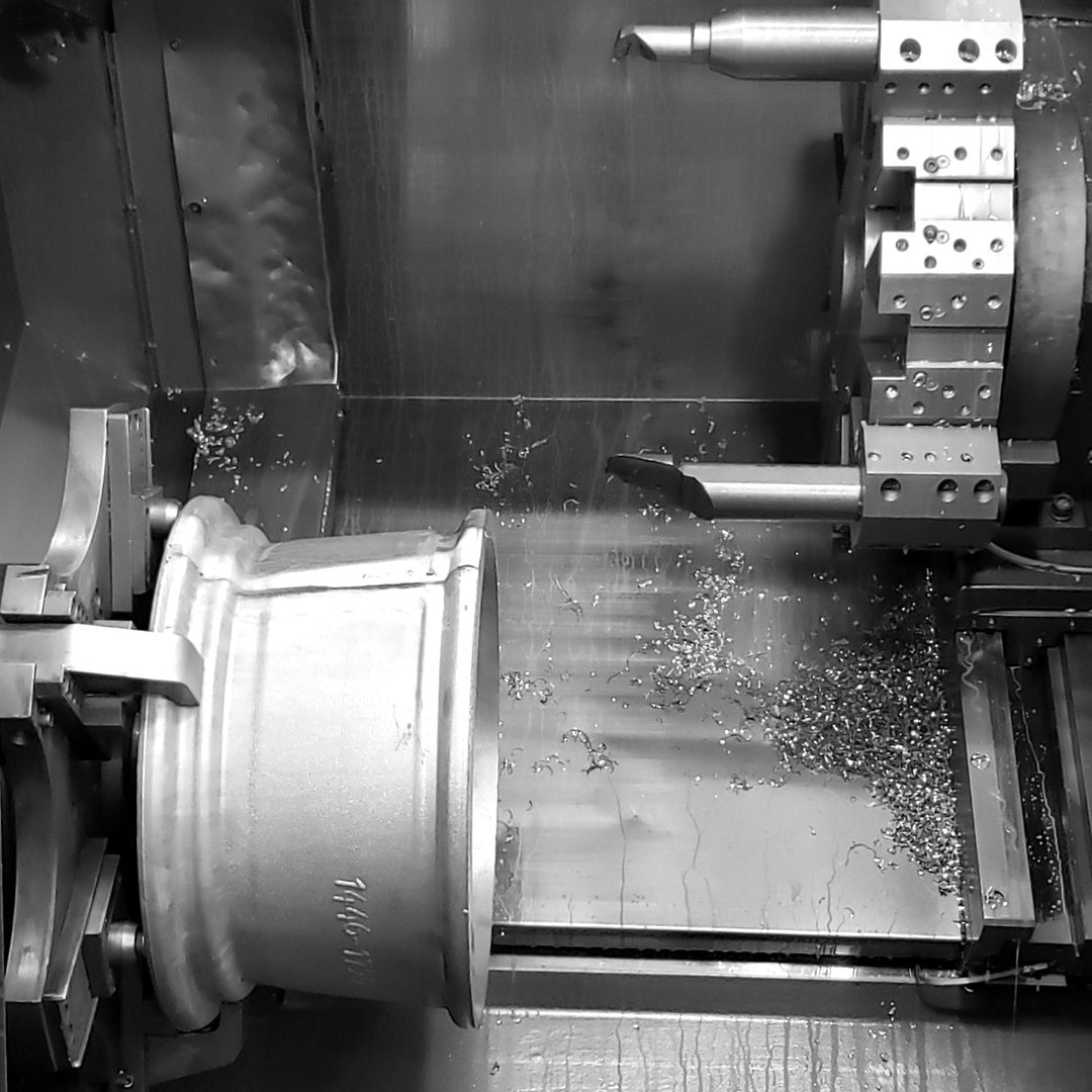 Rocktrix wheel in the process of CNC lathe machining