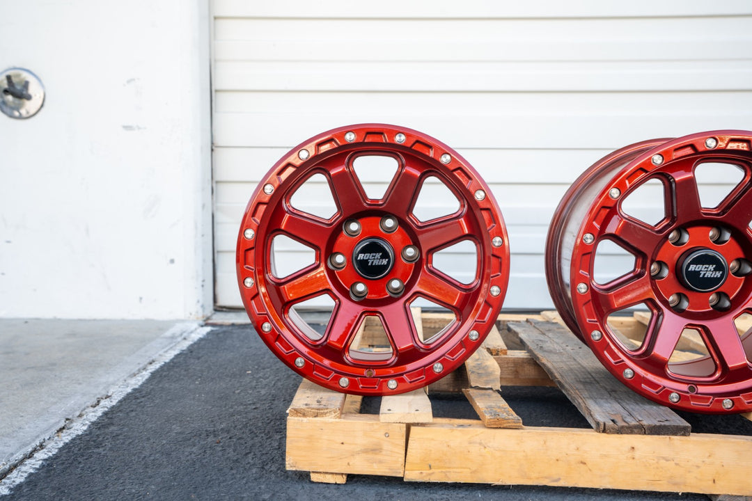 RT116 - 8 Straight Spoke Candy Red (Set of 5)