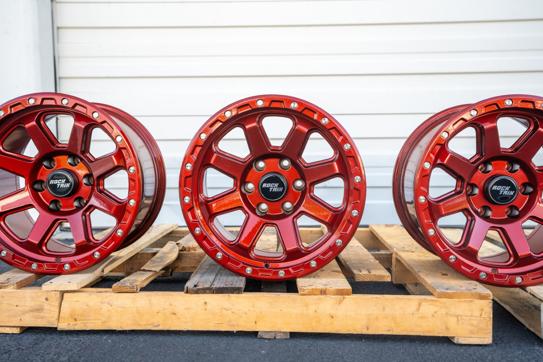 RT116 - 8 Straight Spoke Candy Red (Set of 5)