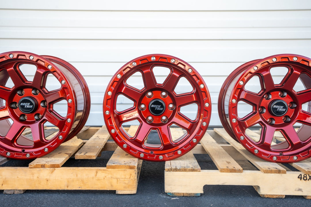 RT116 - 8 Straight Spoke Candy Red (Set of 5)