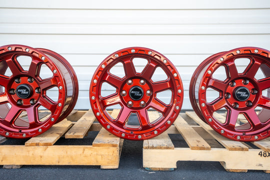 RT116 - 8 Straight Spoke Candy Red (Set of 5)