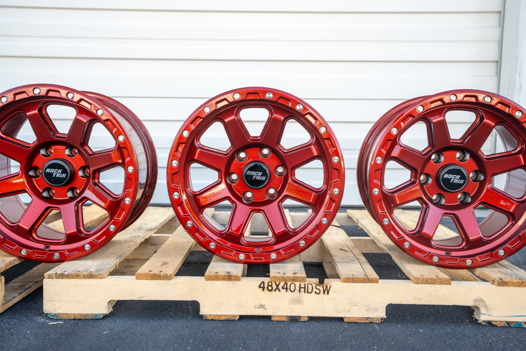 RT116 - 8 Straight Spoke Candy Red (Set of 5)
