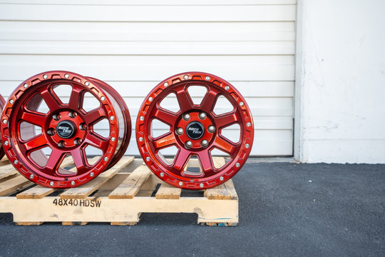 RT116 - 8 Straight Spoke Candy Red (Set of 5)