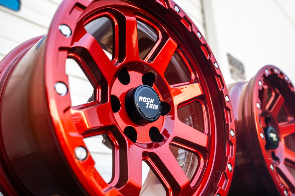RT116 - 8 Straight Spoke Candy Red (Set of 5)