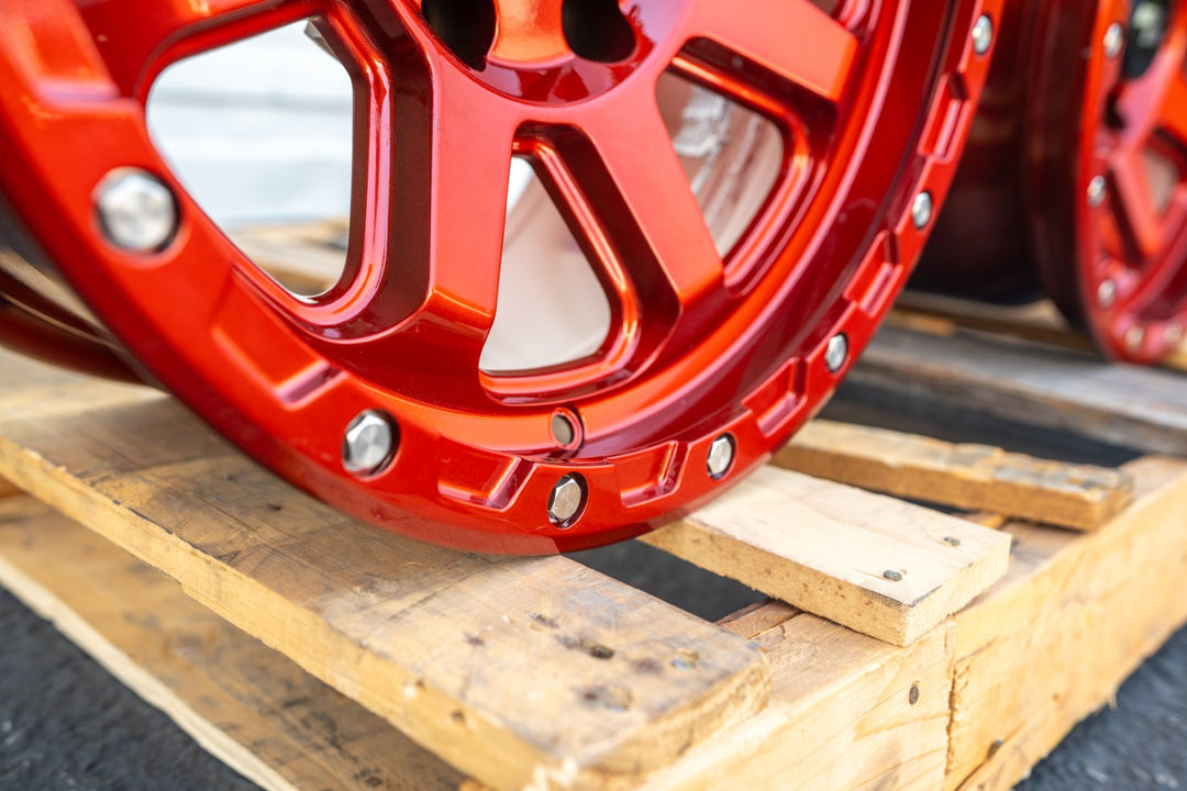 RT116 - 8 Straight Spoke Candy Red (Set of 5)