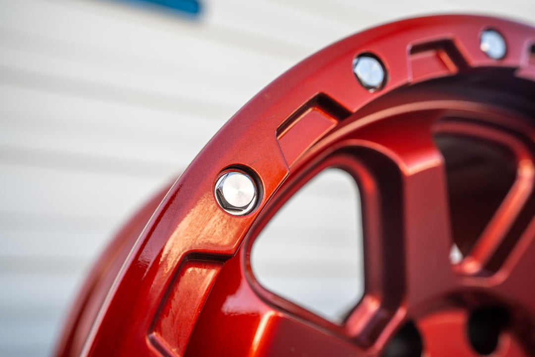 RT116 - 8 Straight Spoke Candy Red (Set of 5)
