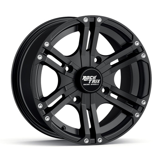 Rocktrix Offroad ATV UTV Wheels - RT101 - Six Twin Spoke - 4x110 | 74 / 12x7 | ET30 - Matte Black Rims