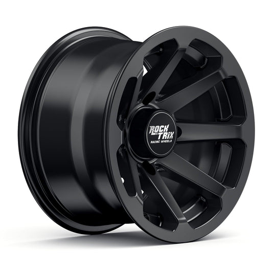 Rocktrix Offroad ATV UTV Wheels - RT102 - Eight Straight Spoke - 4x110 | 74 / 12x7 | ET-47 - Matte Black Rims