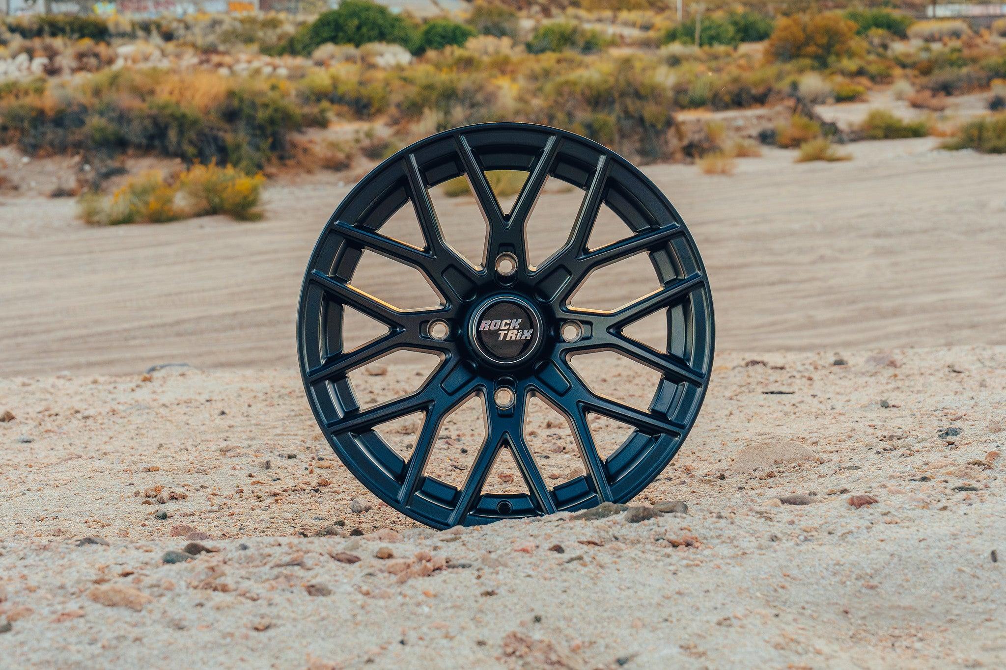 Rocktrix Offroad ATV UTV Wheels - RT104 - Eight Y-Spoke Mesh - Matte Black Rims