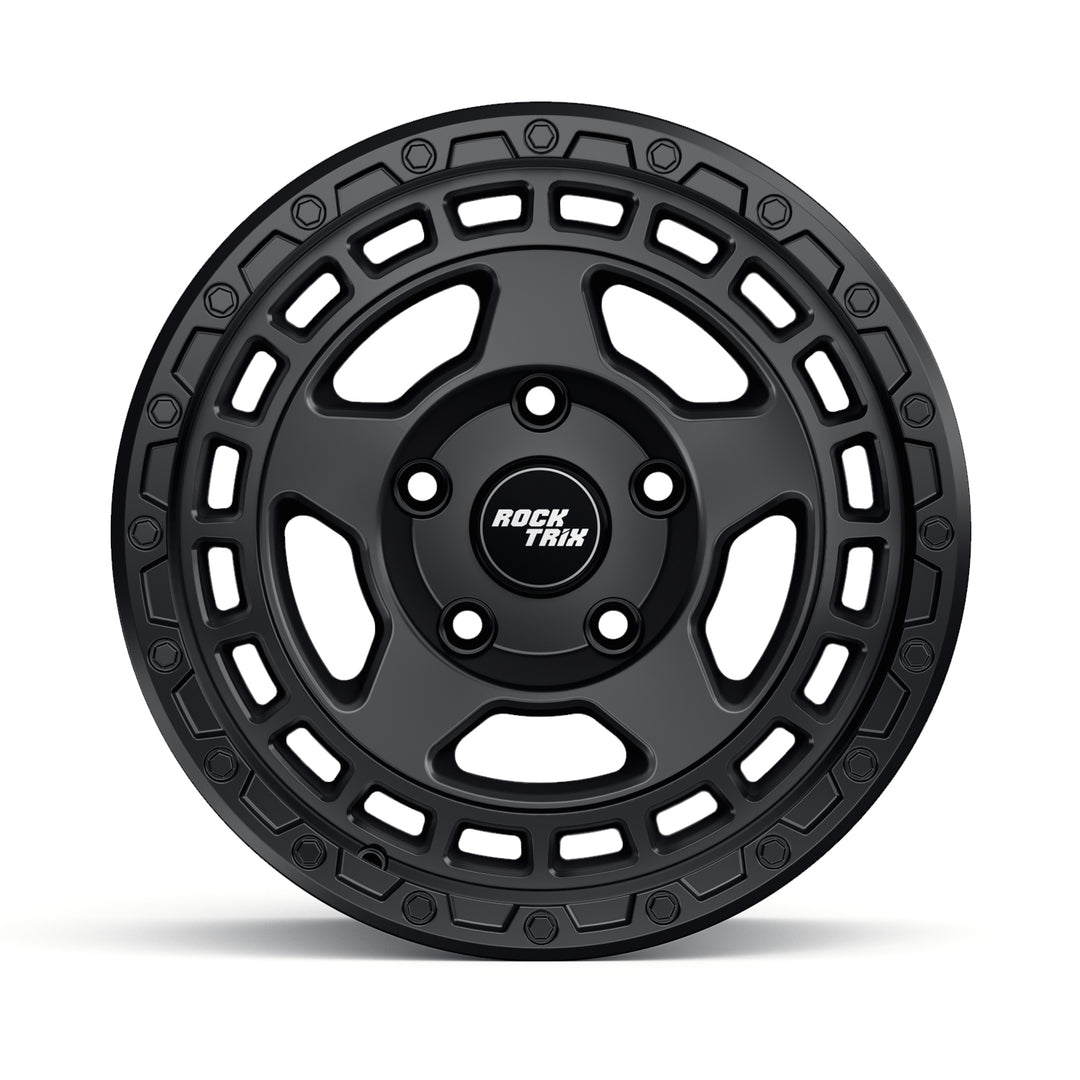 RockTrix Offroad Wheel RT115 Modern Five Spokes Wheel 18x9 Matte Black 5 Lug Holes Rim