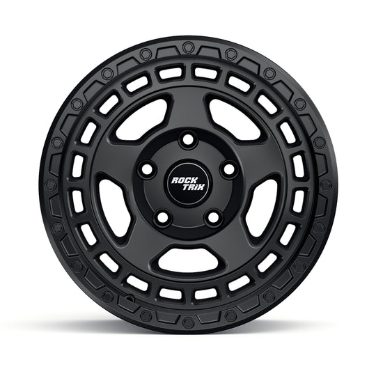RockTrix Offroad Wheel RT115 Modern Five Spokes Wheel 18x9 Matte Black 5 Lug Holes Rim