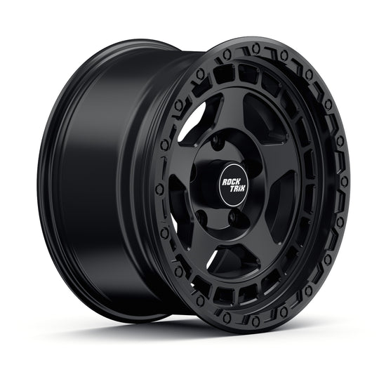 RockTrix Offroad Wheel RT115 Modern Five Spokes Wheel 18x9 Matte Black 5 Lug Holes Rim