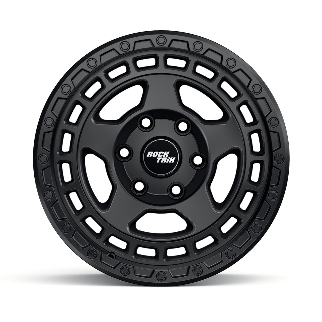 RockTrix Offroad Wheel RT115 Modern Five Spokes Wheel 18x9 Matte Black 6 Lug Holes Rim