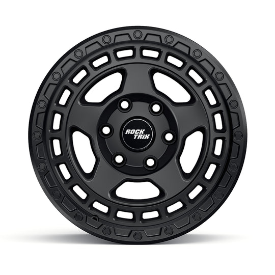 RockTrix Offroad Wheel RT115 Modern Five Spokes Wheel 18x9 Matte Black 6 Lug Holes Rim