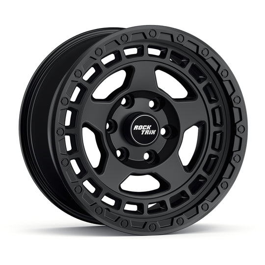 RockTrix Offroad Wheel RT115 Modern Five Spokes Wheel 18x9 Matte Black 6 Lug Holes Rim