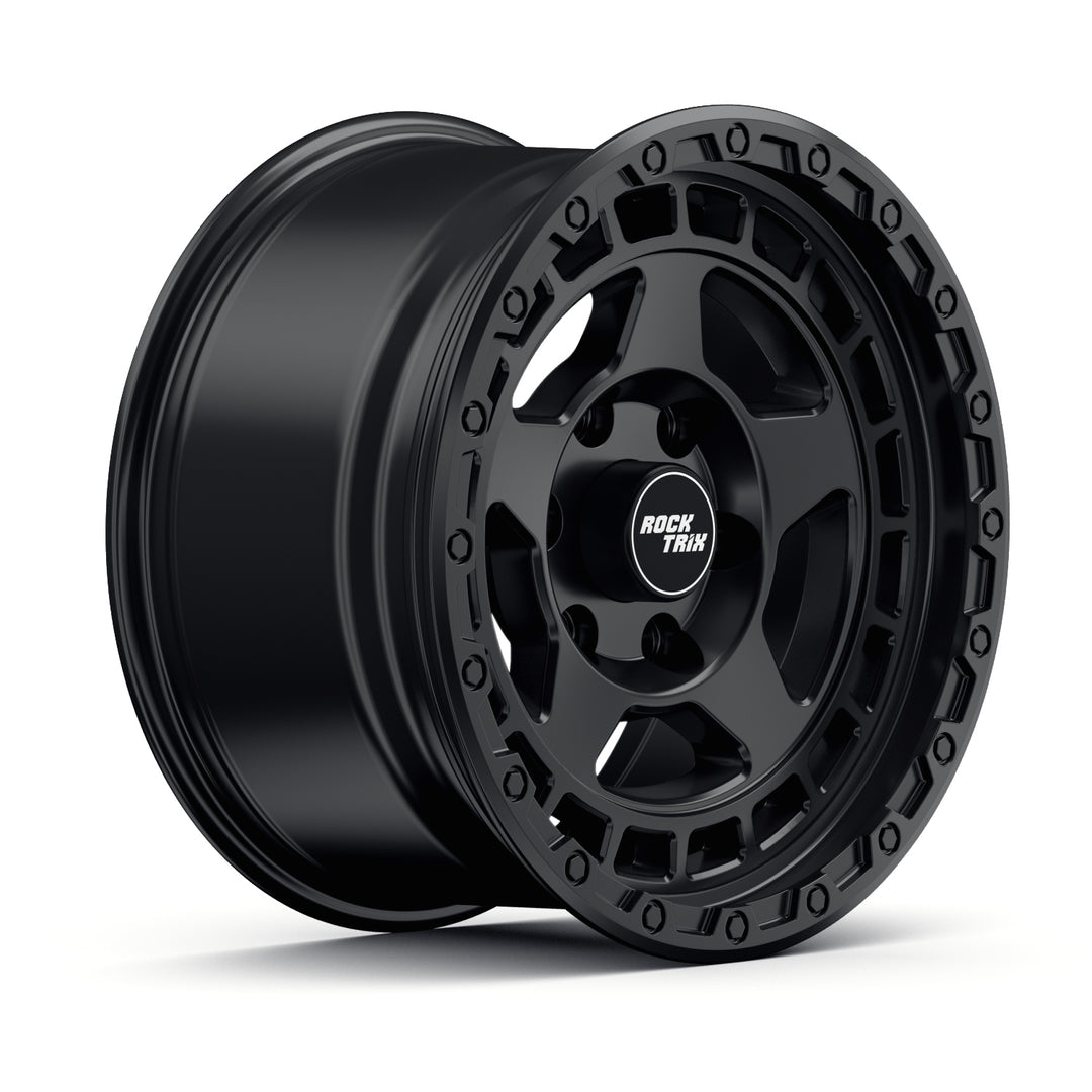 RockTrix Offroad Wheel RT115 Modern Five Spokes Wheel 18x9 Matte Black 6 Lug Holes Rim