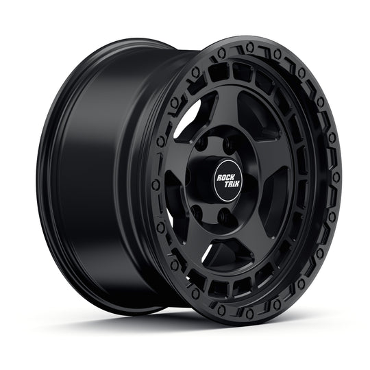RockTrix Offroad Wheel RT115 Modern Five Spokes Wheel 18x9 Matte Black 6 Lug Holes Rim