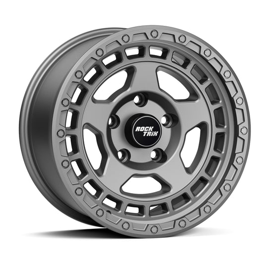 RockTrix Offroad Wheel RT115 Modern Five Spokes Wheel 18x9 Matte Gunmetal 5 Lug Holes Rim