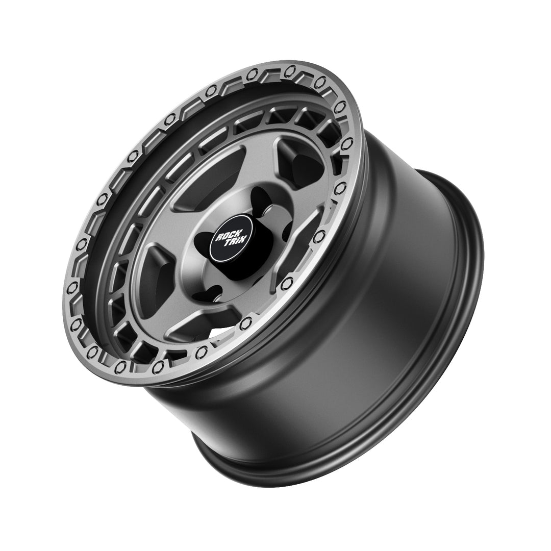 RockTrix Offroad Wheel RT115 Modern Five Spokes Wheel 18x9 Matte Gunmetal 5 Lug Holes Rim