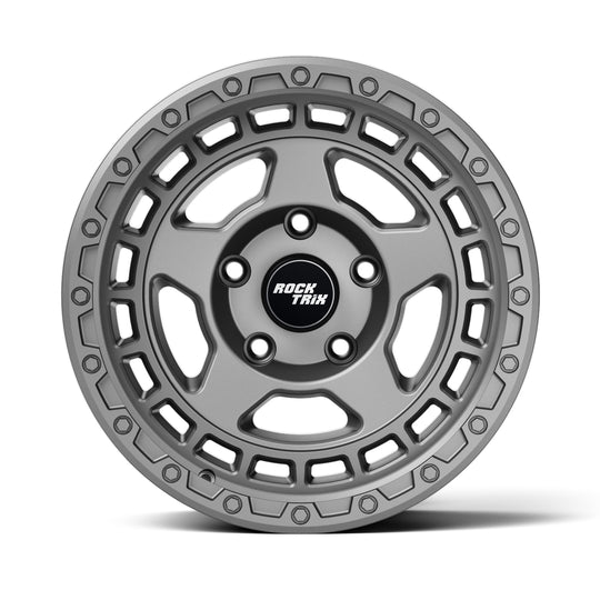 RockTrix Offroad Wheel RT115 Modern Five Spokes Wheel 18x9 Matte Gunmetal 5 Lug Holes Rim