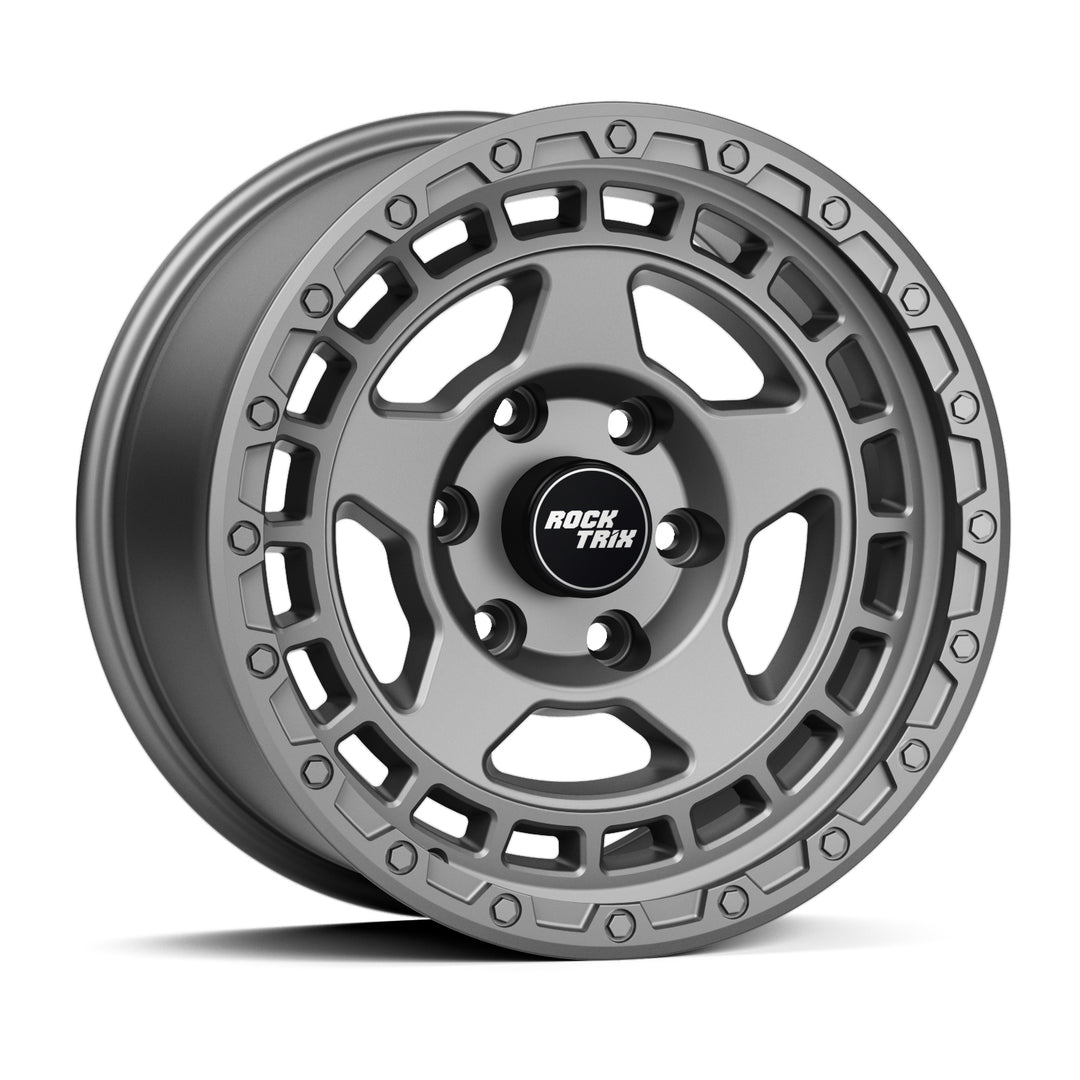 RockTrix Offroad Wheel RT115 Modern Five Spokes Wheel 18x9 Matte Gunmetal 6 Lug Holes Rim