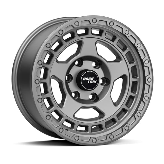 RockTrix Offroad Wheel RT115 Modern Five Spokes Wheel 18x9 Matte Gunmetal 6 Lug Holes Rim