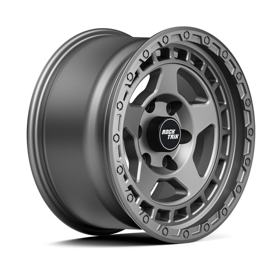 RockTrix Offroad Wheel RT115 Modern Five Spokes Wheel 18x9 Matte Gunmetal 6 Lug Holes Rim
