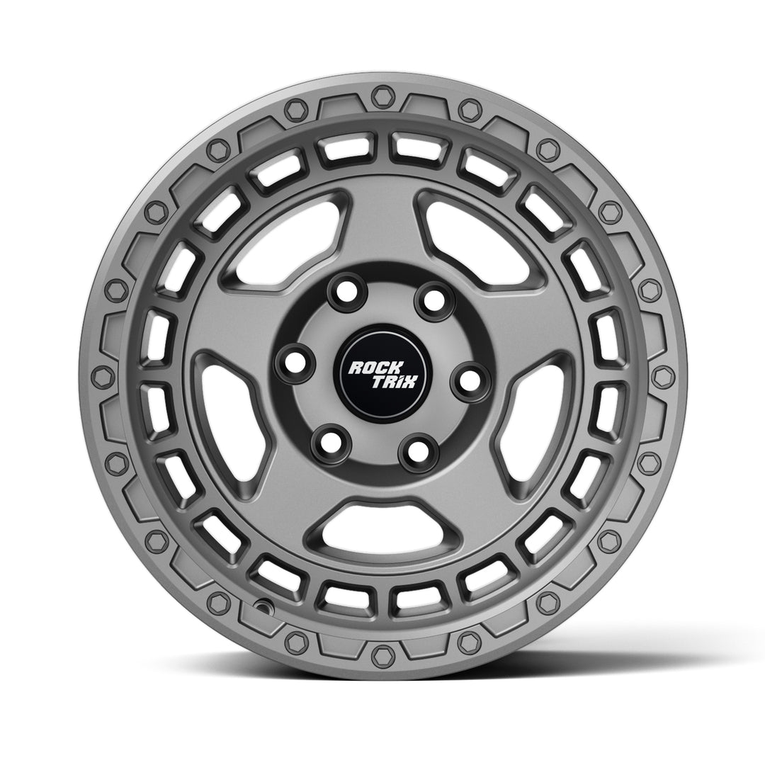 RockTrix Offroad Wheel RT115 Modern Five Spokes Wheel 18x9 Matte Gunmetal 6 Lug Holes Rim