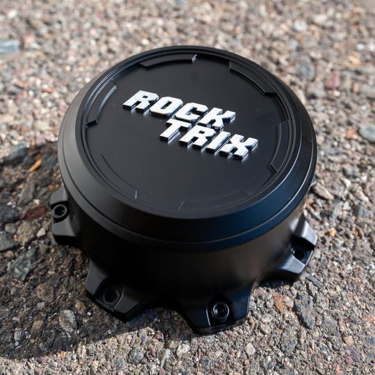 Rocktrix Wheel Center Cap for Heavy Duty 8 Lug Rim - Black Tall