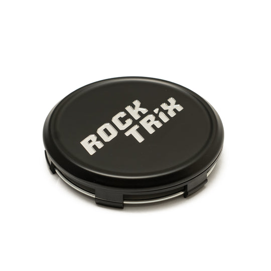 Rocktrix Offroad Wheel Center Cap Metal Black with silver text