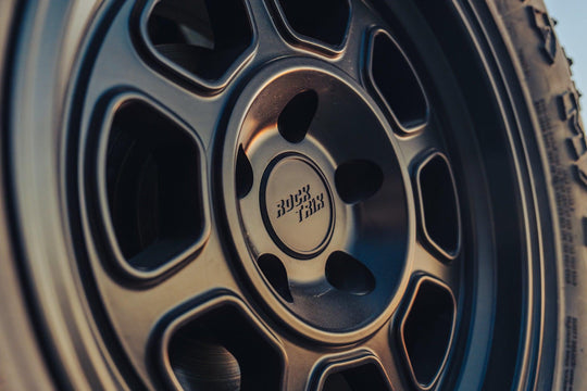 Rocktrix Wheel Center Cap - Flat Recessed. Matte Black low profile centercap on RT119 17x9 Offroad rim