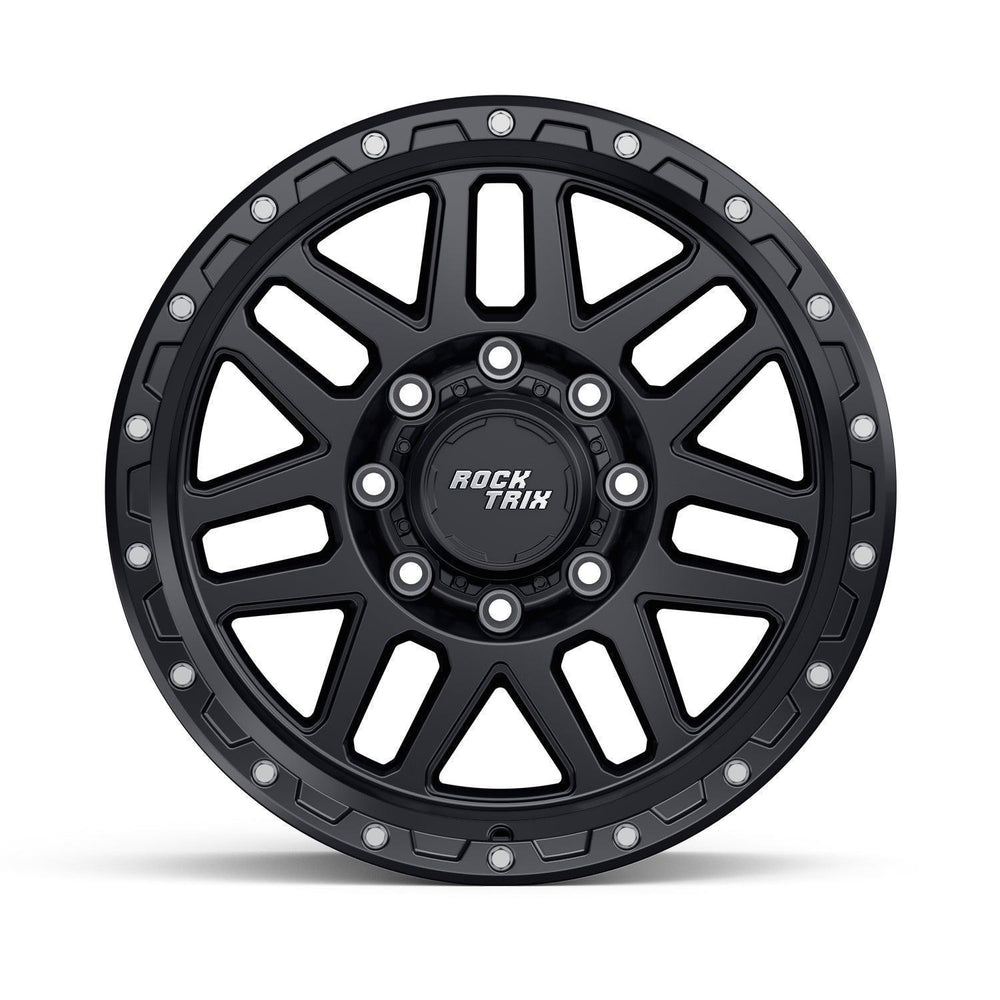 Rocktrix Offroad Wheels - RT110 8Lug Matte Black - Heavy Duty Rim, for Chevrolet, GMC, Ram, Ford