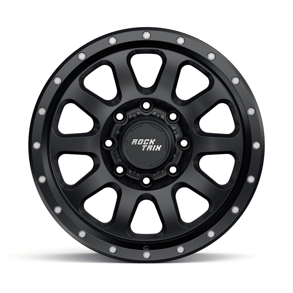 Rocktrix Offroad Wheels - RT111 8Lug Matte Black - Heavy Duty Rim, for Chevrolet, GMC, Ram, Ford