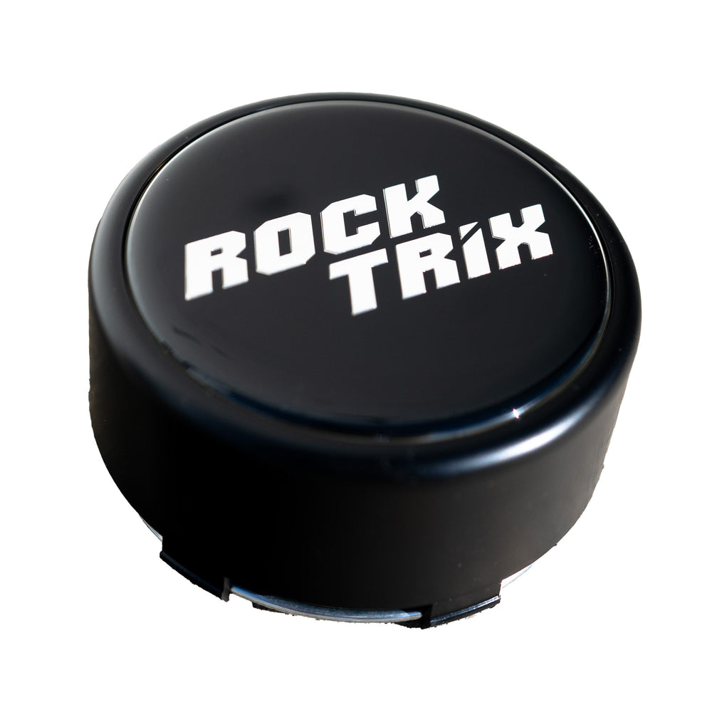 Rocktrix wheel center cap V2 Black. Compatible with 4-Lug, 5-Lug, 6-Lug wheels. 