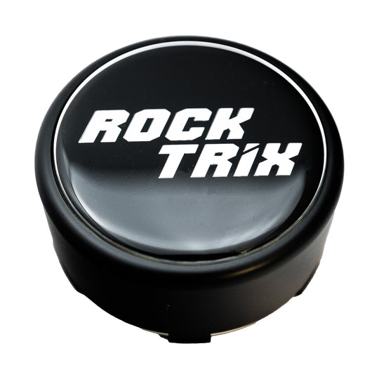 Rocktrix wheel center cap V2 Black. Compatible with 4-Lug, 5-Lug, 6-Lug wheels. 