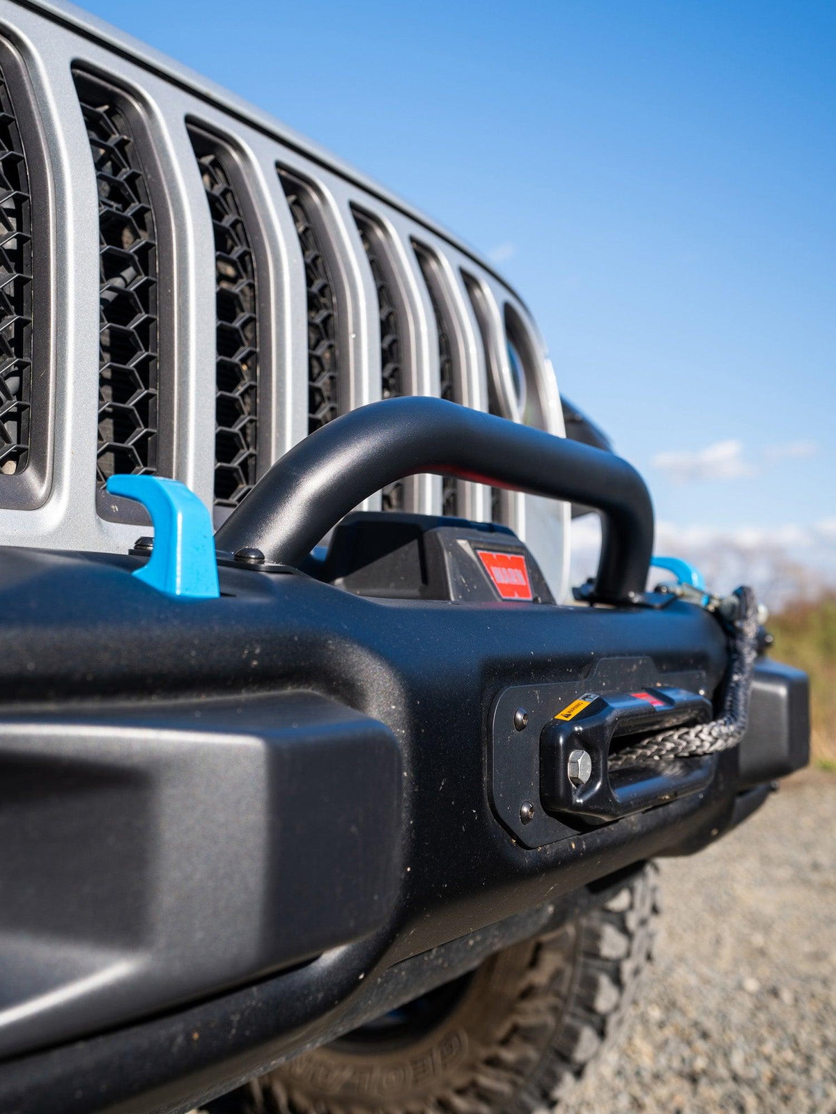 Rocktrix front brush 4.92" height - Compatible with 2018+ Jeep Wrangler JL, 2019+ Gladiator JT - Steel Bar Grille Guard for Steel Rubicon Bumper #size_5-inch-height