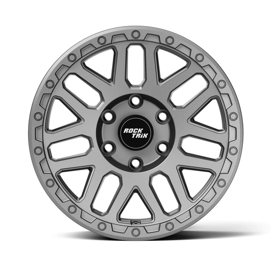 Rocktrix Offroad Wheels RT110 Matte Gunmetal 17x8.5 6-Lug rim for Toyota Lexus Ford F150 Bronco