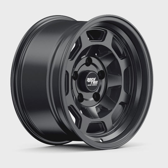 Rocktrix Offroad Wheels - RT117 - Double 8 Spoke - Matte Black / 5x127 | 71.5 / 17x9 | ET-12 (4.5") - Matte Black Rims for Tacoma 4Runner F150 Bronco Wrangler Gladiator