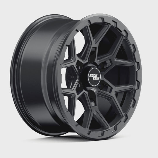 Rocktrix Offroad Wheels - RT107 - Matte Black  6x135, 87.1, 17x8.5,  ET 0 (4.75") Rims for Ford F150, Bronco Raptor. 6x139.7, 106.1, 17x8.5, ET25 (5.73") for Toyota, Lexus