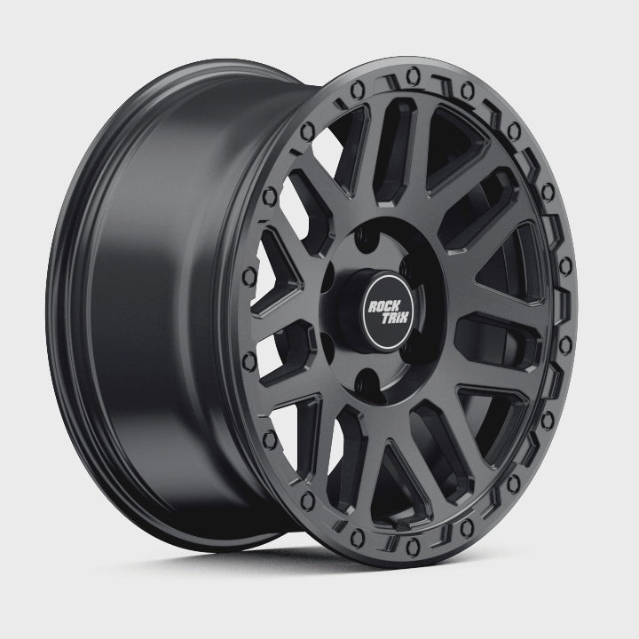 Rocktrix Offroad Wheels RT110 Matte Black  6-Lug rim size 17x8.5 for Toyota Lexus Ford F150 Bronco