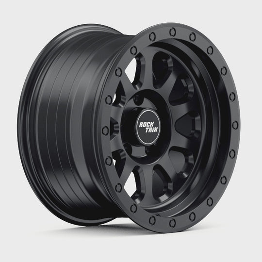 Rocktrix Offroad Wheels RT111 Matte Black  5x114.3 71.5 15x8 for Jeep Wrangler YJ, TJ, Cherokee XJ, Grand Cherokee ZJ