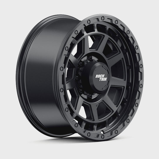 Rocktrix Offroad Wheels - RT114 8Lug 20x9, ET+12, Matte Black rim - Heavy Duty Rim, for Chevrolet, GMC, Ram, Ford