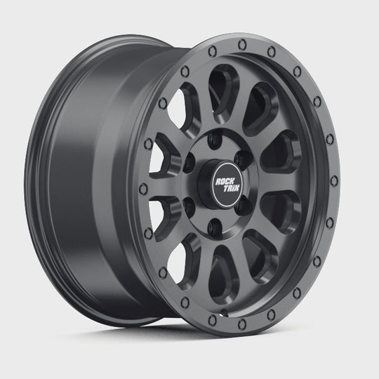 Rocktrix Offroad Wheels - RT111 - Matte Black  6x135, 87.1, 17x8.5,  ET 0 (4.75") Rims for Ford F150, Bronco Raptor. 6x139.7, 106.1, 17x8.5, ET25 (5.73") for Toyota, Lexus
