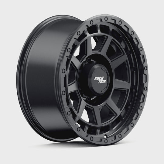 Rocktrix Offroad Wheels - RT114 8Lug 18x9, 20x9, ET-12, Matte Black rim - Heavy Duty Rim, for Chevrolet, GMC, Ram, Ford