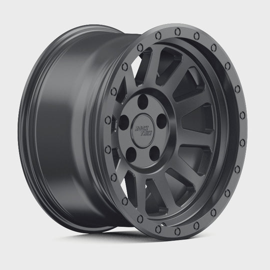 Rocktrix RT120 11 straight spoke 17x9 wheel, Matte Black, 5 lug 5x127, fits Jeep