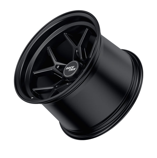 Rocktrix Offroad Wheels - RT105 Five Split-Spoke Mesh -  15x10, 5x114.3, 71.5, ET-44, Matte Black Rims for Jeep. 