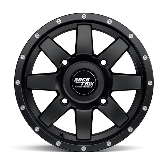 Rocktrix Offroad ATV UTV Wheels - RT106 - Eight Thick Spoke - 4x110 | 74 / 14x7 | ET30 - Matte Black Rims