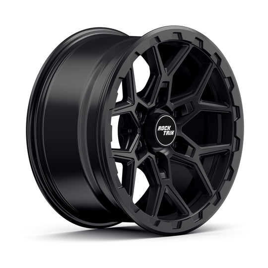 Rocktrix Offroad Wheels - RT107 - Matte Black  6x135, 87.1, 17x8.5,  ET 0 (4.75") Rims for Ford F150, Bronco Raptor. 6x139.7, 106.1, 17x8.5, ET25 (5.73") for Toyota, Lexus