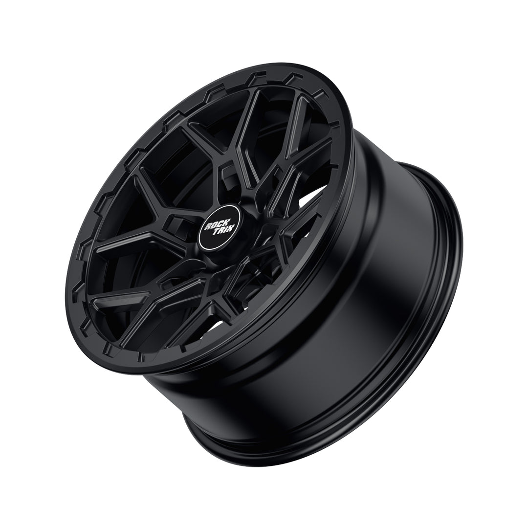 Rocktrix Offroad Wheels - RT107 - Matte Black  6x135, 87.1, 17x8.5,  ET 0 (4.75") Rims for Ford F150, Bronco Raptor. 6x139.7, 106.1, 17x8.5, ET25 (5.73") for Toyota, Lexus