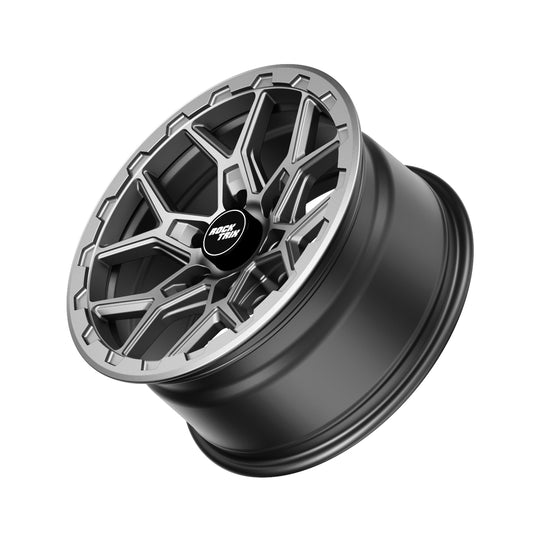Rocktrix Offroad Wheels - RT107 - Matte Gunmetal  6x135, 87.1, 17x8.5,  ET 0 (4.75") Rims for Ford F150, Bronco Raptor. 6x139.7, 106.1, 17x8.5, ET25 (5.73") for Toyota, Lexus